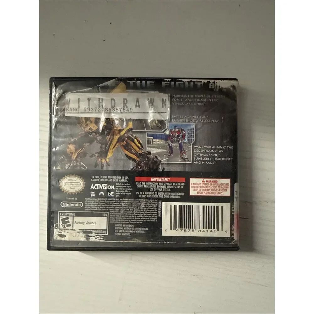 Transformers: Dark of the Moon - Autobots (Nintendo DS, 2011) MANUAL w/ Case